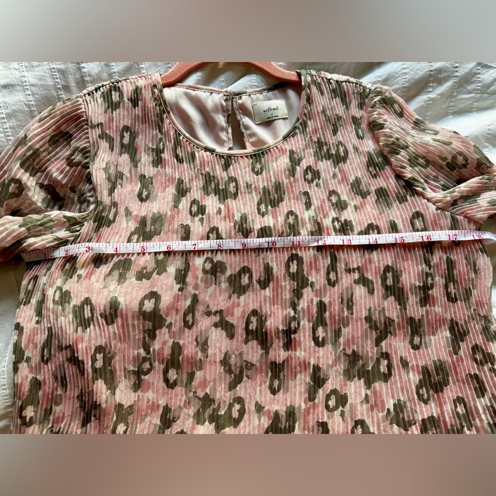 Aritzia Wilfred Daydreamer mini dress in exclusive floral pink/green (small) - Picture 10 of 13